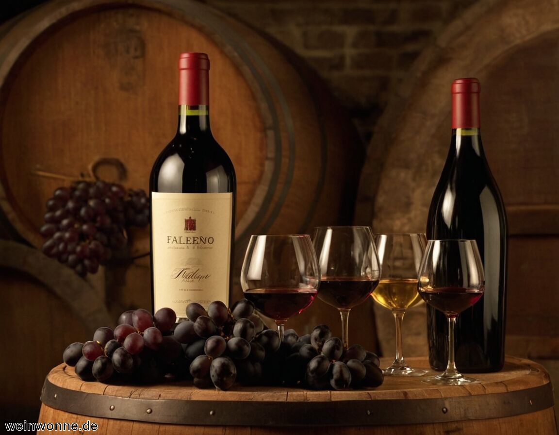 Weinstile und Ausbau: Rotwein, Weißwein, Reifung im Holzfass - Falerno Rebsorte